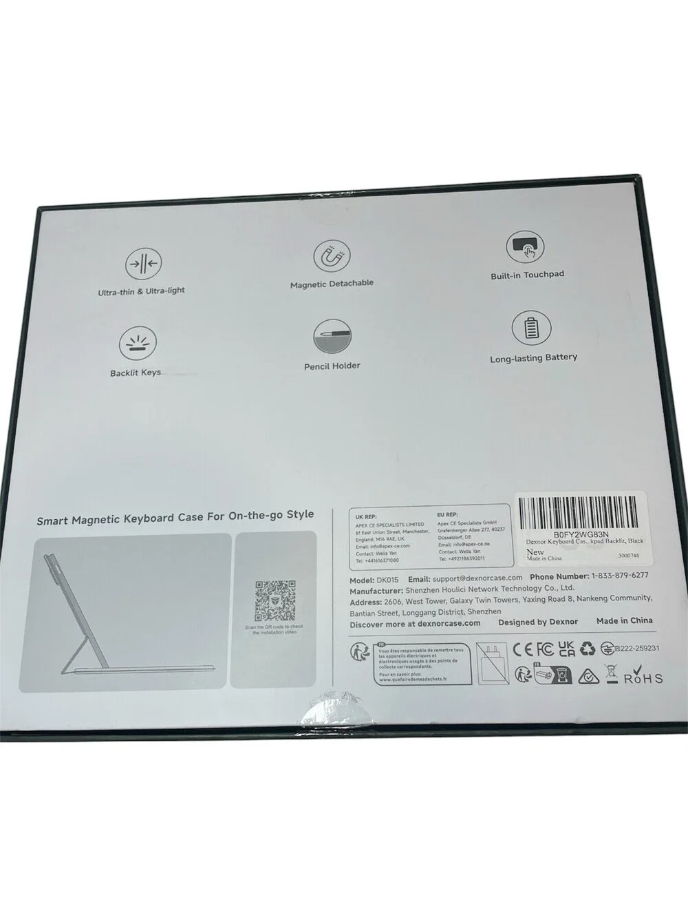 Dexnor Keyboard Case for iPad Air 11'' M3 M2/iPad Air/iPad Pro 11'' Black - NEW